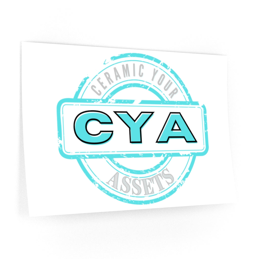 CYA Ceramic Your Assets (cyan) Logo Wall Decals