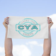 CYA Ceramic Your Assets (cyan) Logo Rally Towel, 11x18