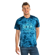 CYA Ceramic Your Assets (cyan) Logo Tie-Dye Tee, Crystal