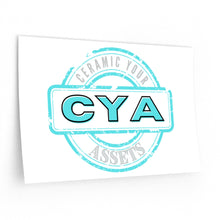 Load image into Gallery viewer, CYA Ceramic Your Assets (cyan) Logo Wall Decals
